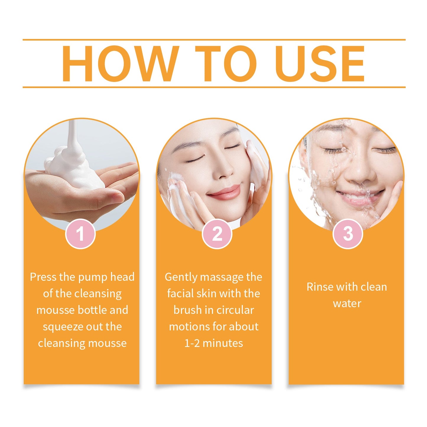 Turmeric Cleansing Mousse Gentle Facial Pore Cleanser Formula