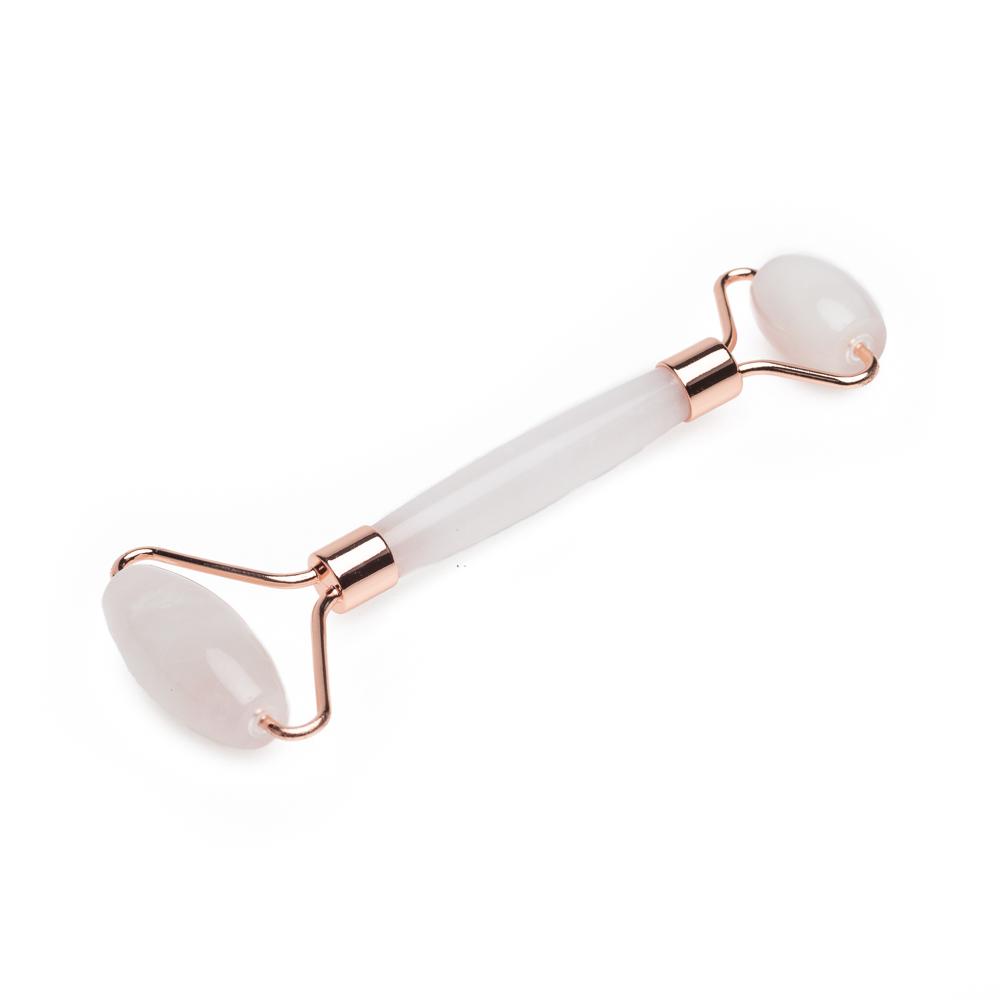 Rose Quartz Facial Roller Cooling Beauty Skincare Tool