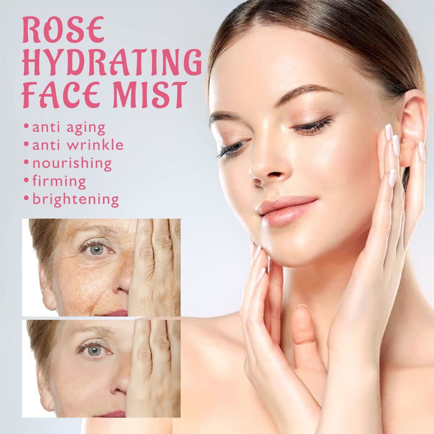 Rose Face Toner Hydrating Refreshing Oil Control Formula