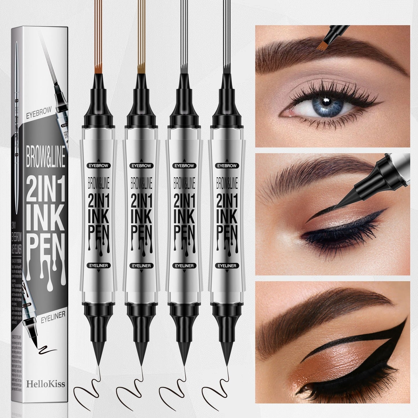 2-in-1 Eyeliner and Eyebrow Pencil Waterproof Makeup