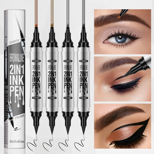 2-in-1 Eyeliner and Eyebrow Pencil Waterproof Makeup