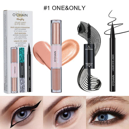 Long Thick Curling Waterproof Mascara and Eyeliner Set