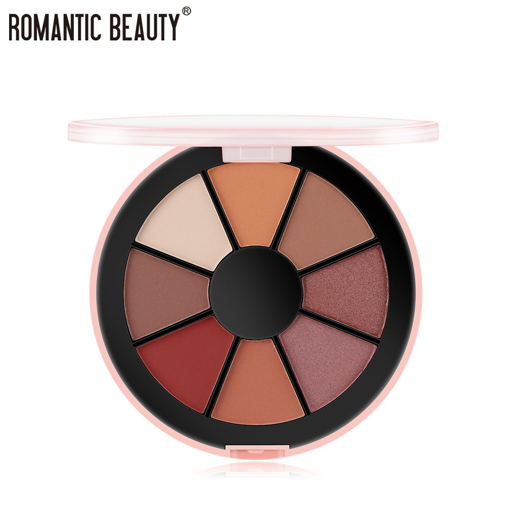 Romantic Beauty 8 Color Matte Pearlescent Eyeshadow Palette Makeup