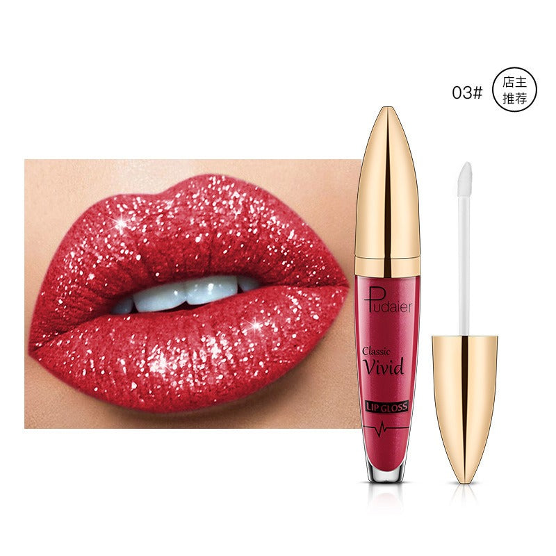 18 Color Shiny Glitter Liquid Lip Gloss Waterproof Makeup