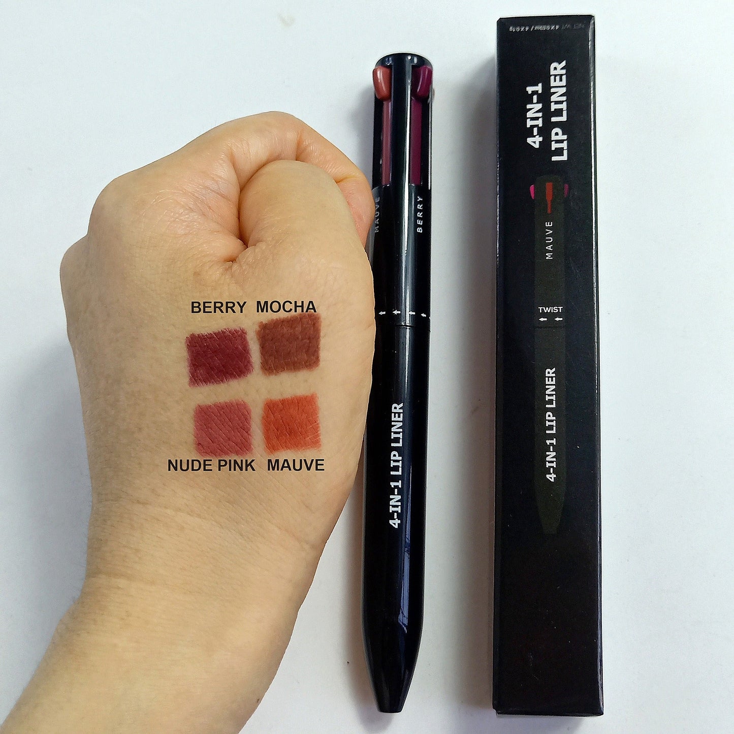 4-in-1 Multi Color Lip Liner Makeup Pen Set