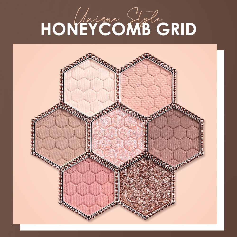 12 Color Honeycomb Hexagonal Natural Highlight Eyeshadow Palette Makeup