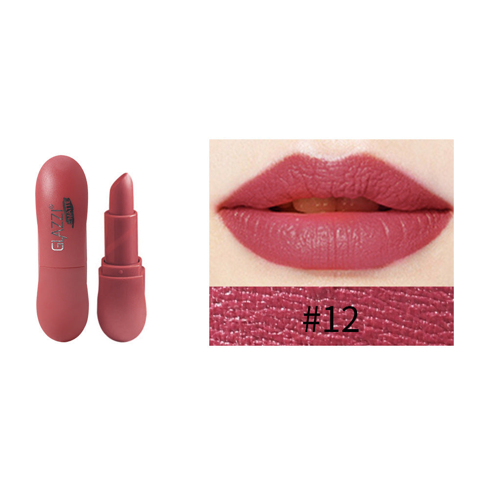 12 Color Rhombic Matte Lipstick Long Lasting Waterproof Collection