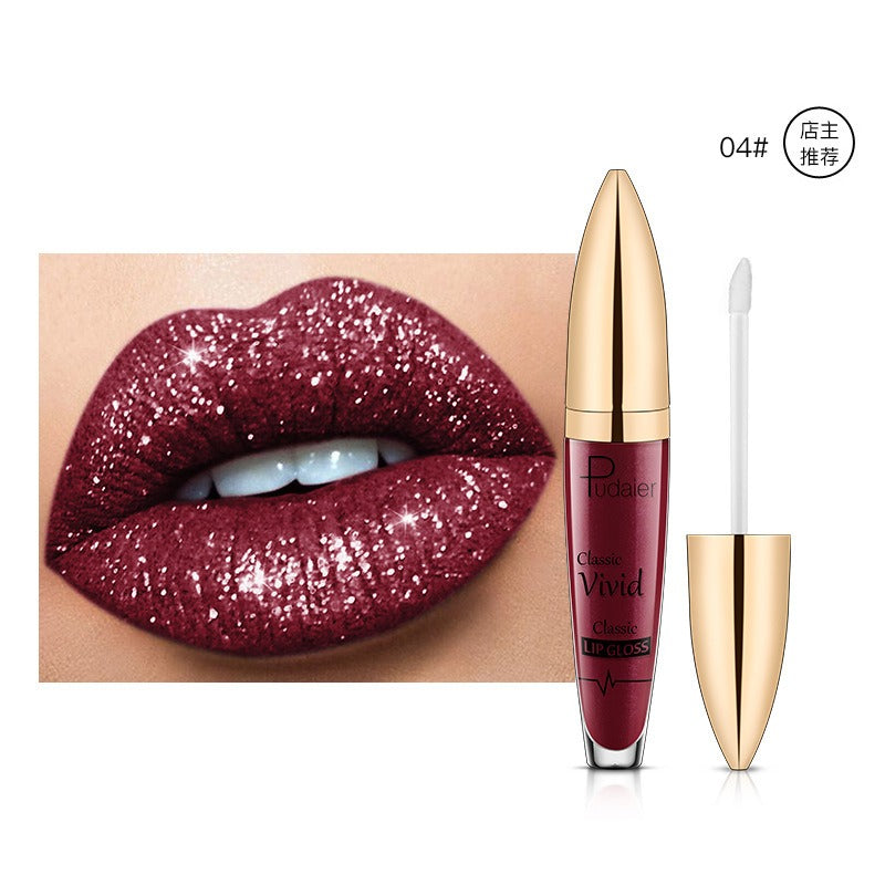 18 Color Shiny Glitter Liquid Lip Gloss Waterproof Makeup