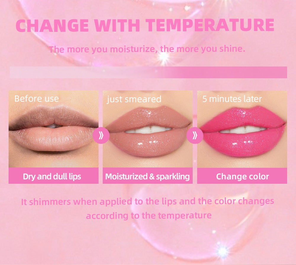 Hydrating Color Changing Shimmer Lip Oil Gloss Plumping Formula