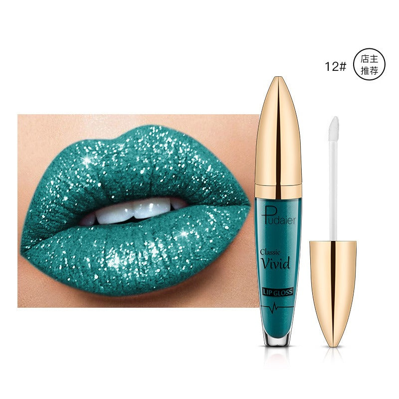 18 Color Shiny Glitter Liquid Lip Gloss Waterproof Makeup