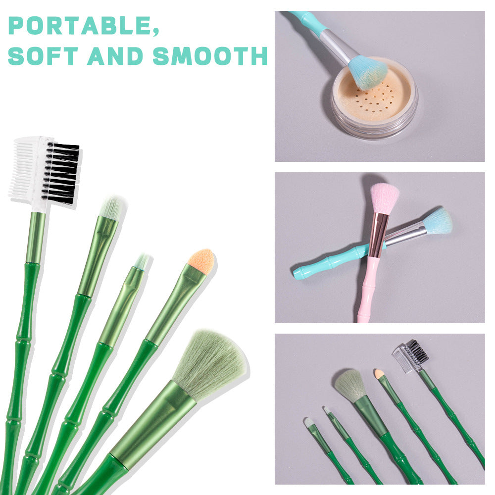 5-Piece Portable Makeup Brush Beauty Tool Set