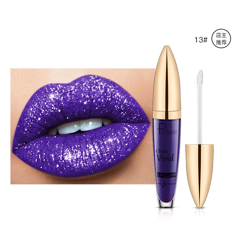 18 Color Shiny Glitter Liquid Lip Gloss Waterproof Makeup