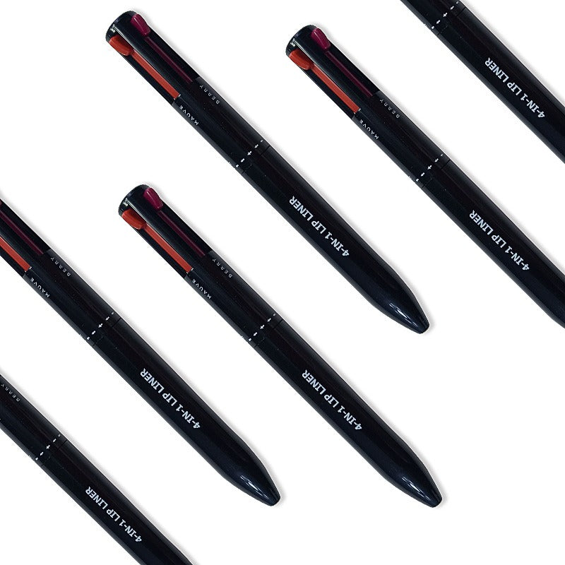 4-in-1 Multi Color Lip Liner Makeup Pen Set
