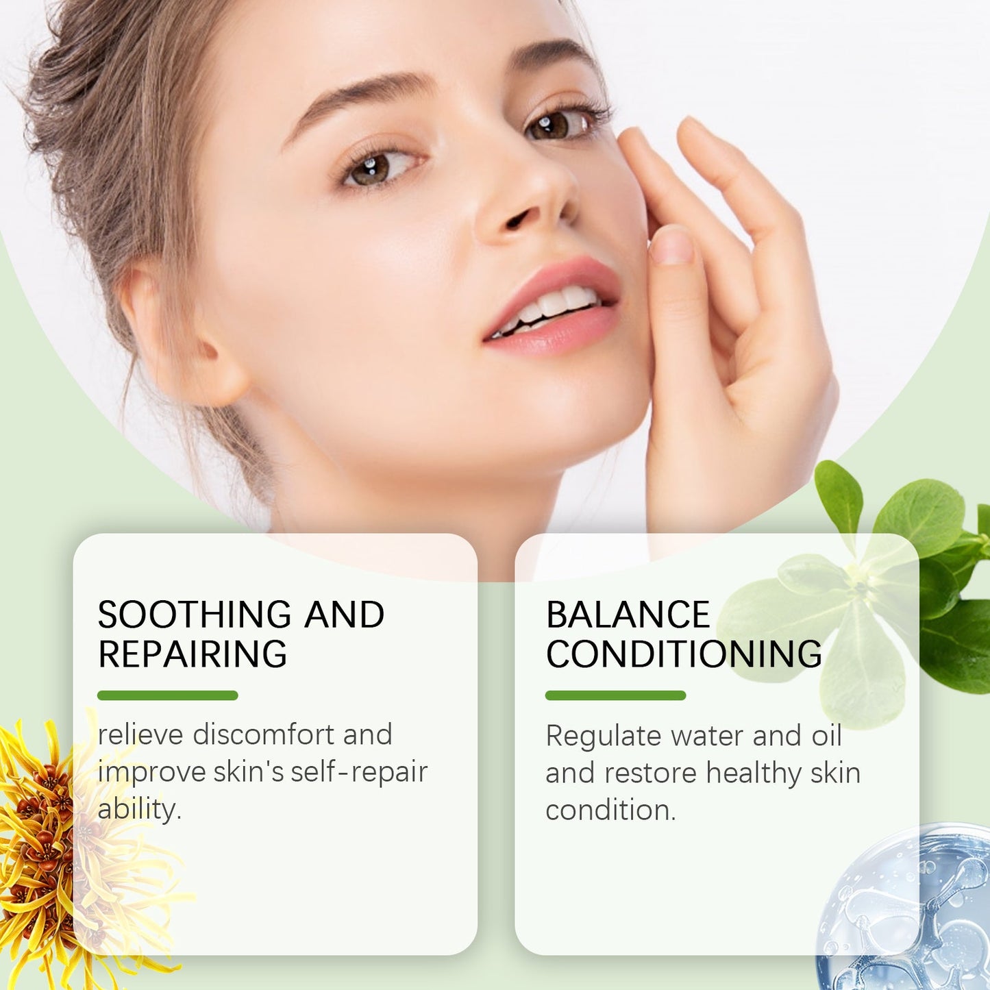 Purslane Soothing Repair Hydrating Facial Serum Formula