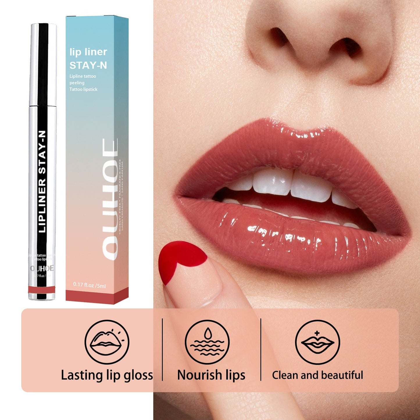 Waterproof Lip Liner Pencil Long Lasting Contour Makeup Pen