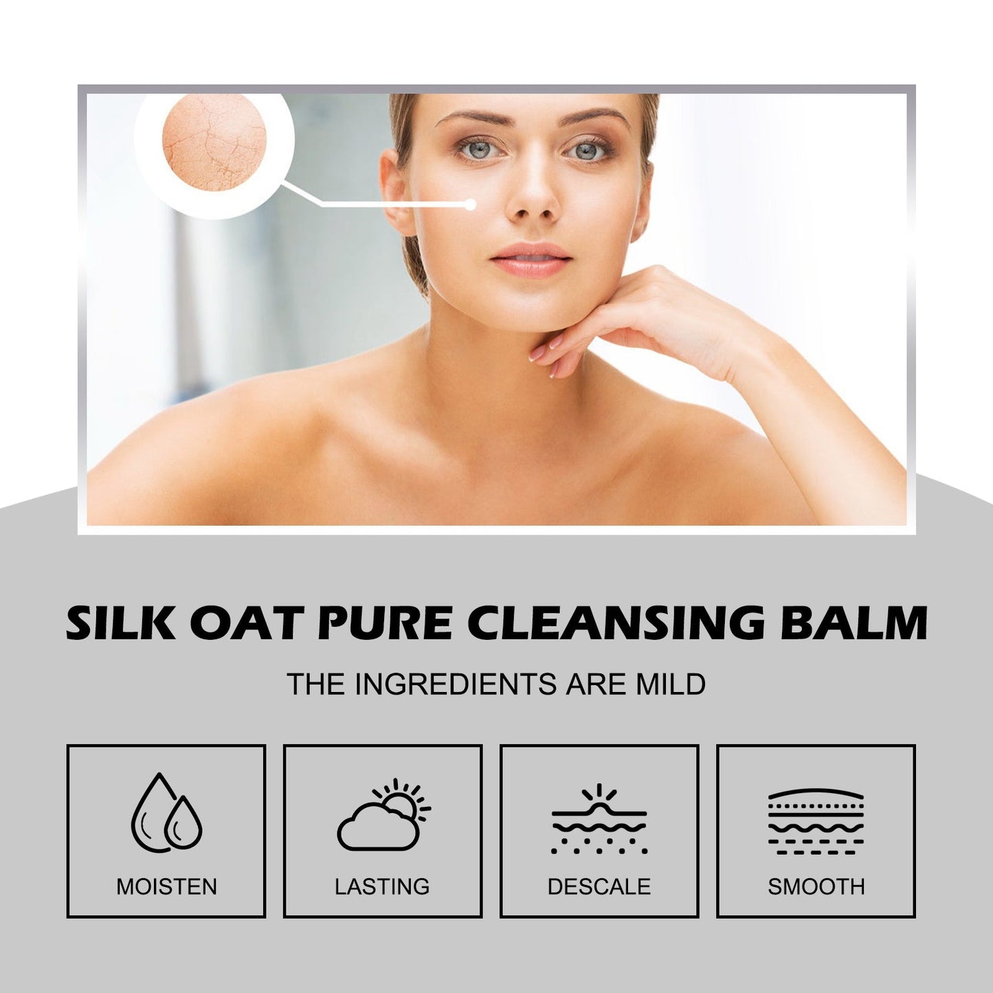 Oatmeal Facial Cleanser Moisturizing Oil Control Face Wash