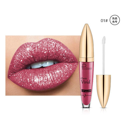 18 Color Shiny Glitter Liquid Lip Gloss Waterproof Makeup