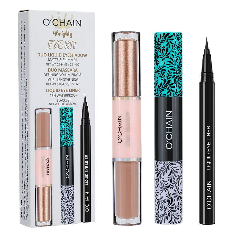 Long Thick Curling Waterproof Mascara and Eyeliner Set