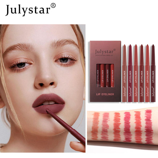 Pink Six Pack Matte Velvet Lipstick Pen Set Waterproof
