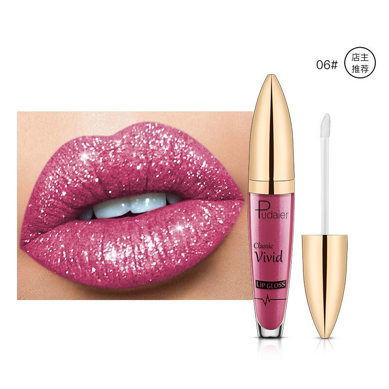 18 Color Shiny Glitter Liquid Lip Gloss Waterproof Makeup