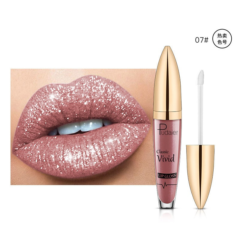 18 Color Shiny Glitter Liquid Lip Gloss Waterproof Makeup