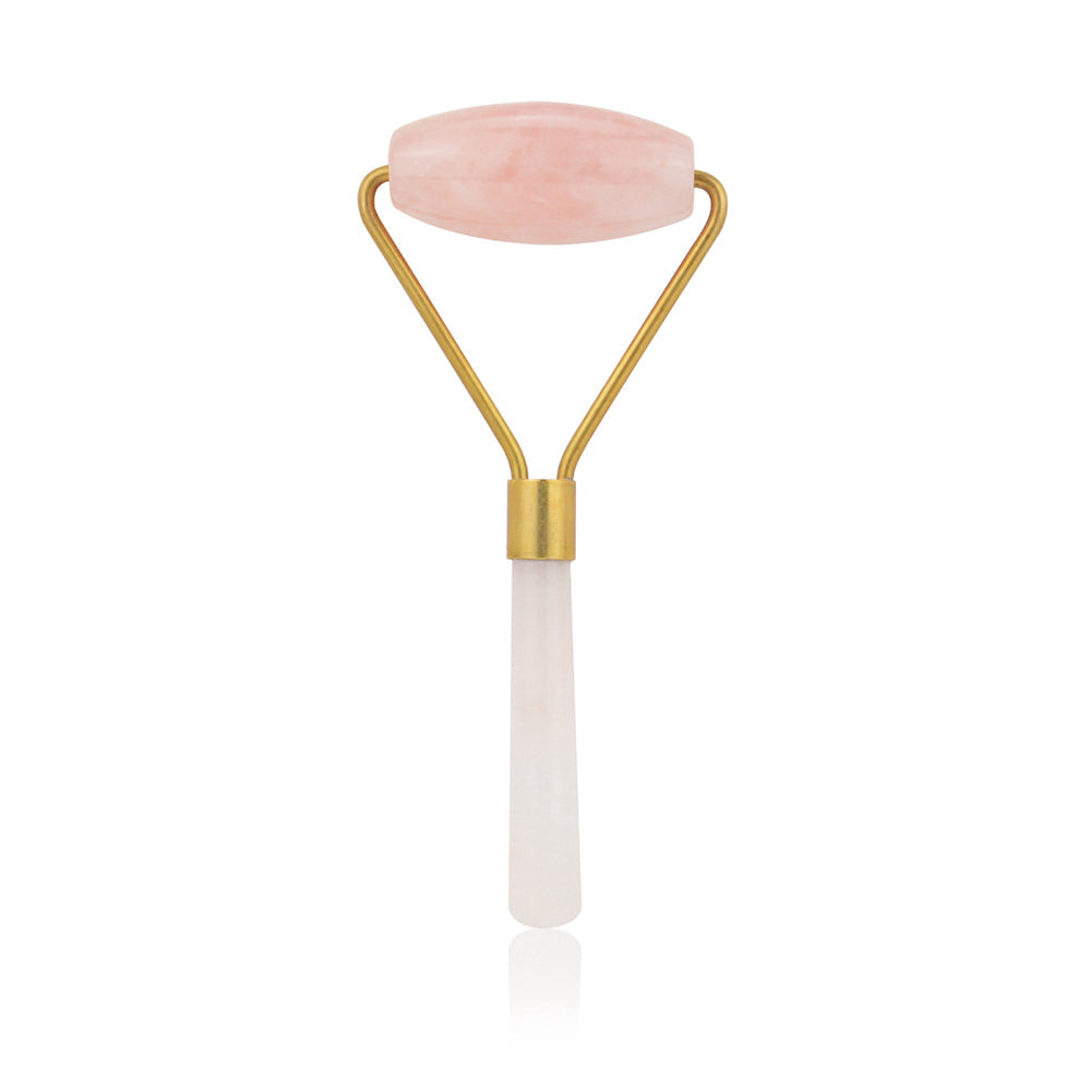 Rose Quartz Facial Massage Crystal Beauty Roller Tool
