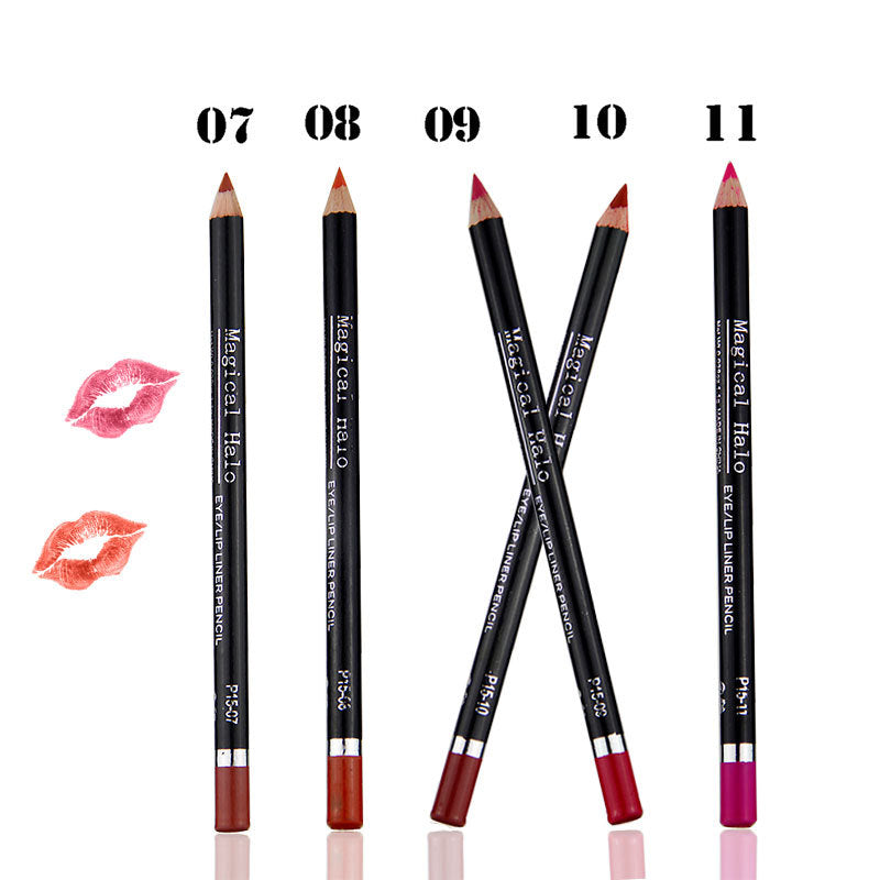 12 Color Waterproof Lip Liner Pencil Set Nude Makeup