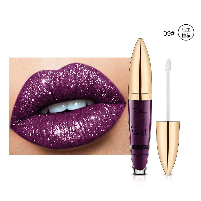 18 Color Shiny Glitter Liquid Lip Gloss Waterproof Makeup