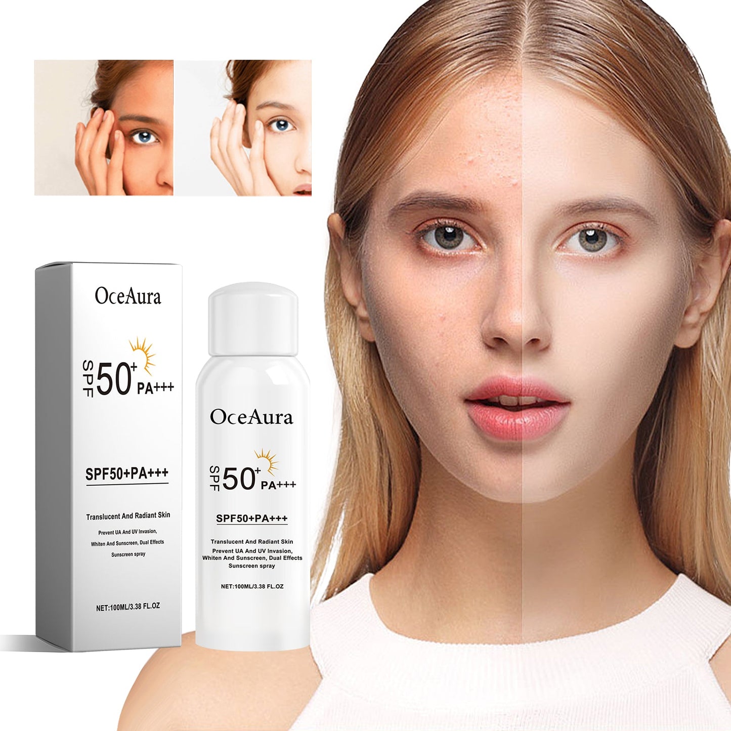 Moisturizing Sunscreen Spray Outdoor UV Protection Mist