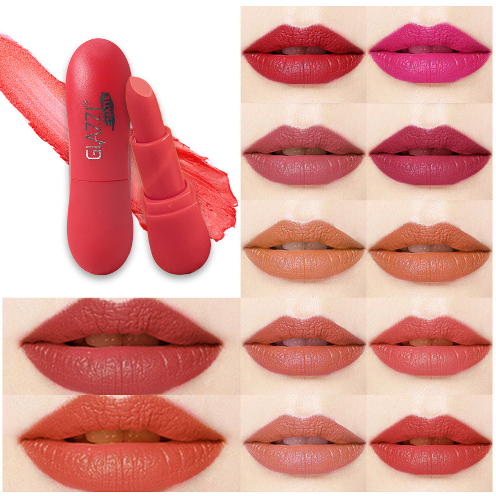 12 Color Rhombic Matte Lipstick Long Lasting Waterproof Collection