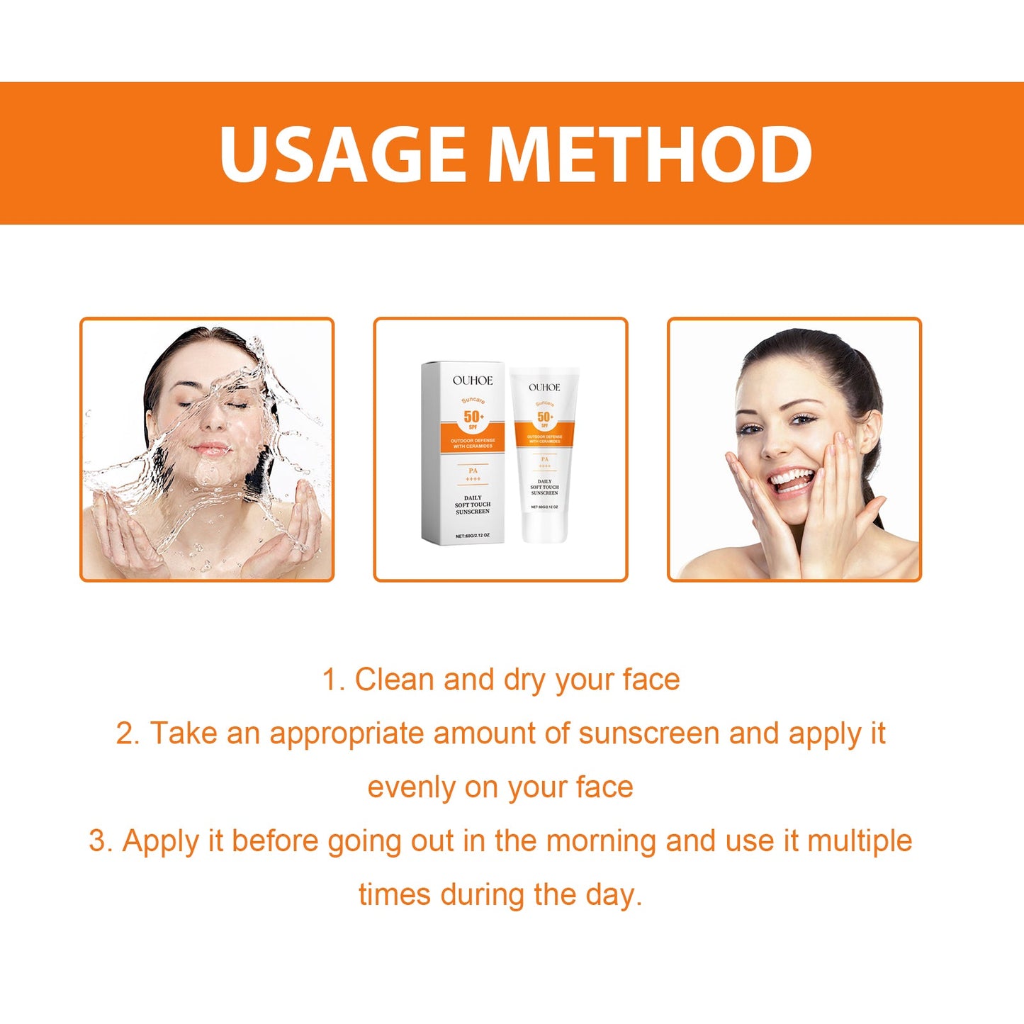 Daily Soft Touch Non-Sticky Moisturizing Sunscreen Cream