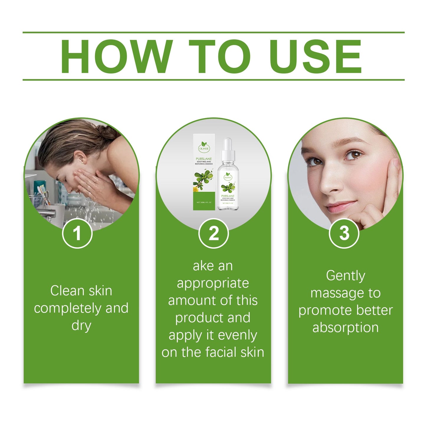 Purslane Soothing Repair Hydrating Facial Serum Formula