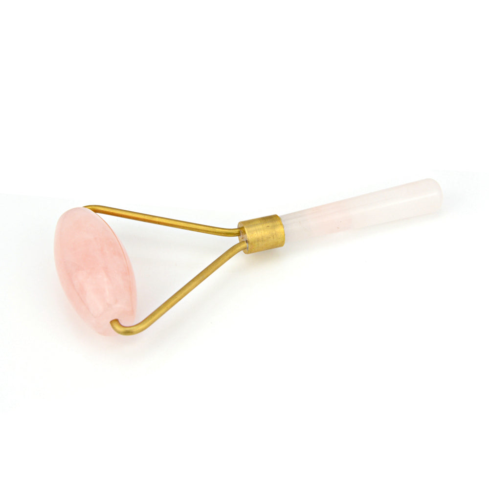 Rose Quartz Facial Massage Crystal Beauty Roller Tool