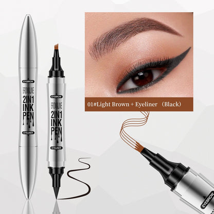 2-in-1 Eyeliner and Eyebrow Pencil Waterproof Makeup