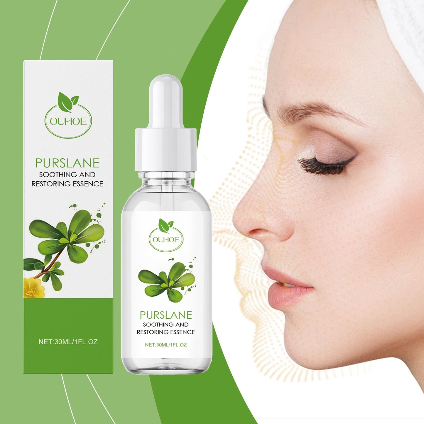 Purslane Soothing Repair Hydrating Facial Serum Formula