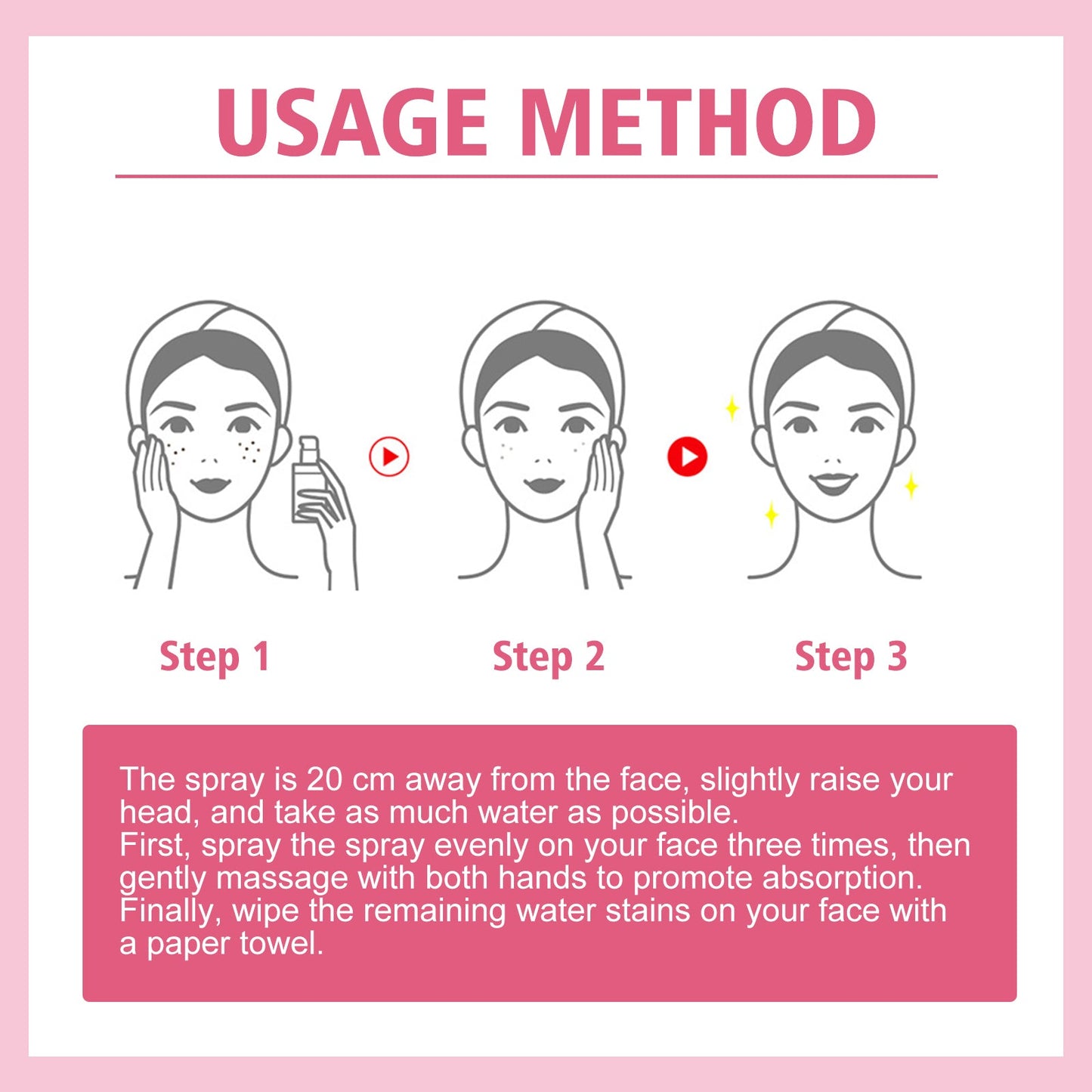 Rose Face Toner Hydrating Refreshing Oil Control Formula