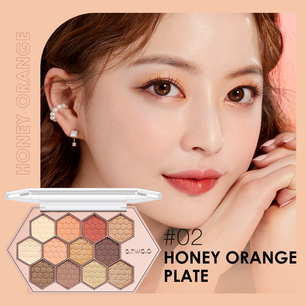 12 Color Honeycomb Hexagonal Natural Highlight Eyeshadow Palette Makeup