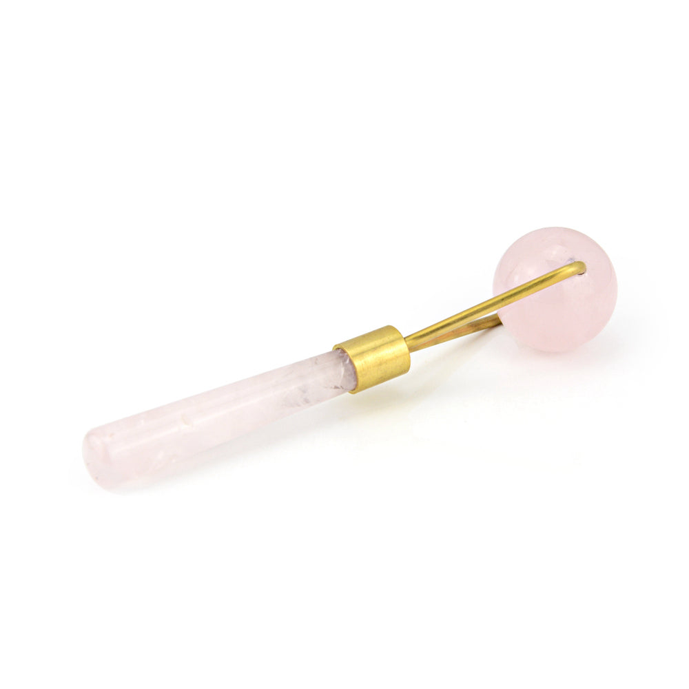 Rose Quartz Facial Massage Crystal Beauty Roller Tool
