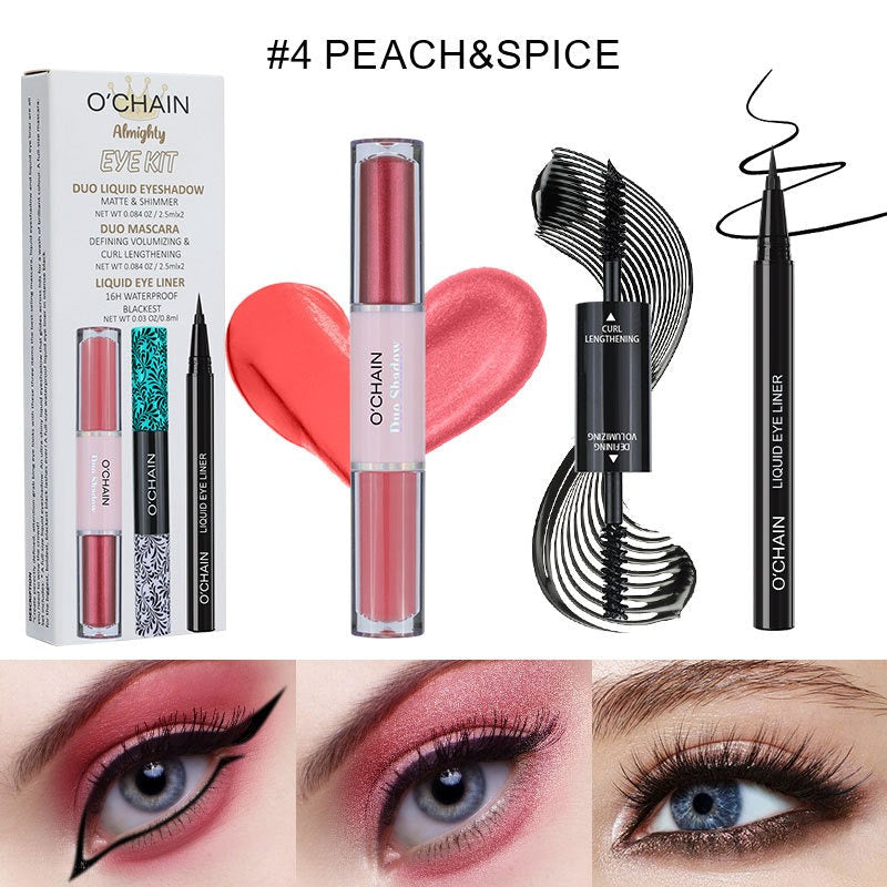 Long Thick Curling Waterproof Mascara and Eyeliner Set