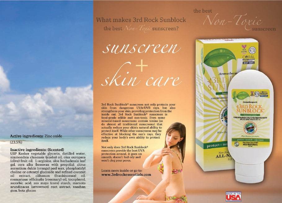 3rd Rock SPF35 Zinc Oxide Sunscreen Lotion Unscented