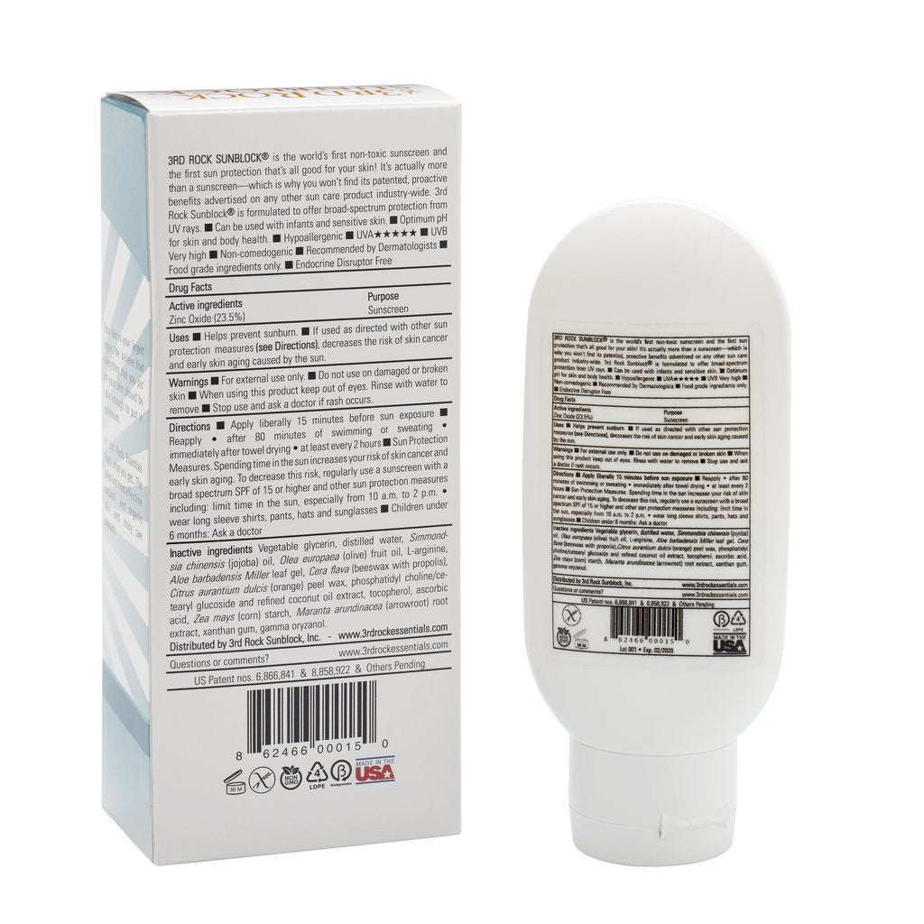 3rd Rock SPF35 Zinc Oxide Sunscreen Lotion Unscented